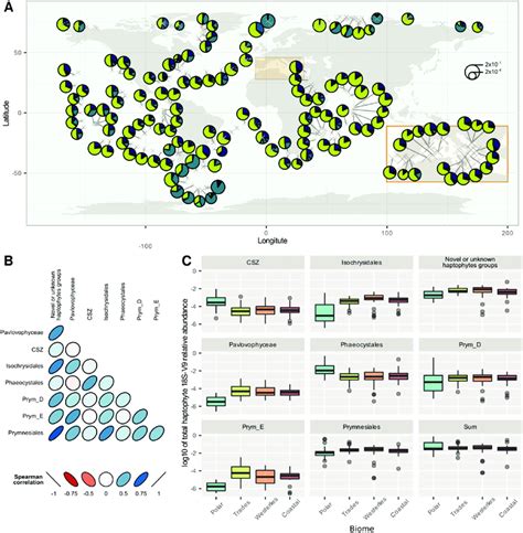 Biogeographical distributions of haptophyte orders across the world ...