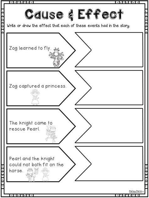 Zog story Cause and Effect chart Eyfs Activities, Reading Activities, School Activities ...