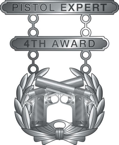 USMC Pistol Expert Qualification Badge, 4th Award Decal - Military Graphics