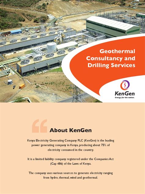 KenGen Geothermal Consultancy and Drilling Services Capbility Brochure ...