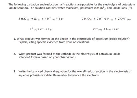 Solved The following oxidation and reduction half-reactions | Chegg.com