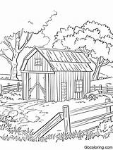 Discover The Best Farm Coloring Pages At GBcoloring sketch template
