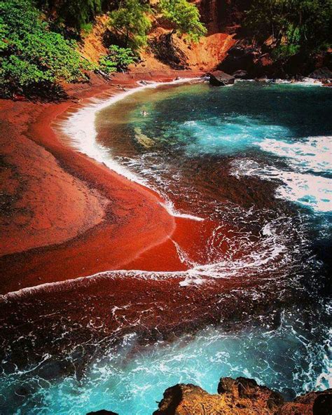 Red Sands Beach in Hana, Maui | Maui vacation, Maui travel, Red sand beach