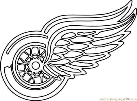 Detroit Red Wings Logo Coloring Pages