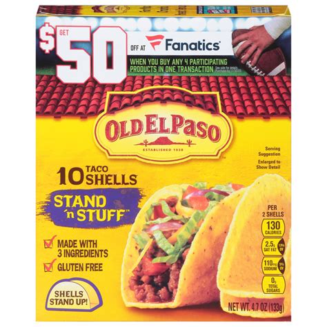 Save on Old El Paso Stand 'N Stuff Taco Shells Gluten Free - 10 ct ...