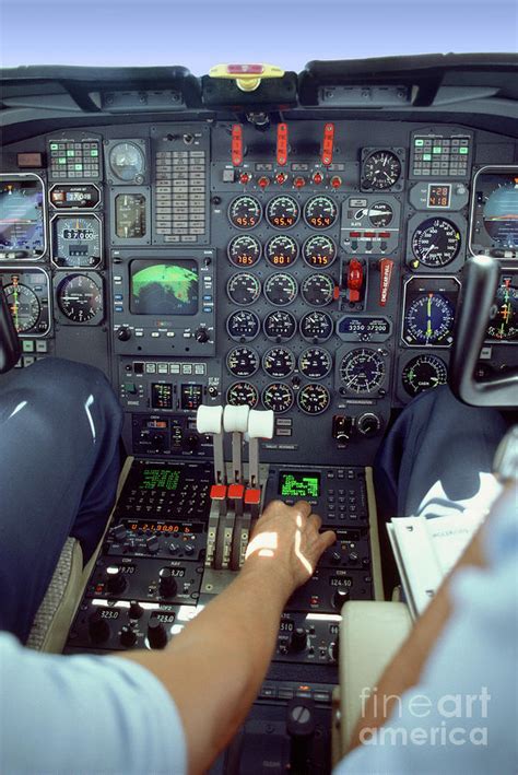 Cockpit Dials, Avionics, Dassault Falcon-50, HB-IEC Photograph by ...