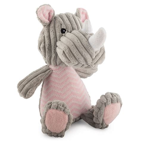 Ancol Plush Knitted Rhino Dog Toy