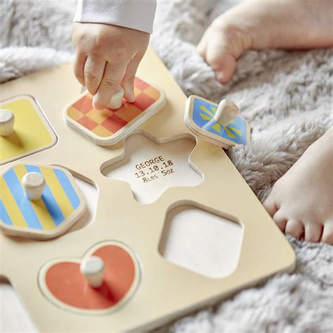 personalised wooden baby puzzle by sophia victoria joy | notonthehighstreet.com