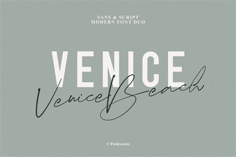 Venice Beach - Modern Font Duo | Modern fonts, Beach modern, Venice beach