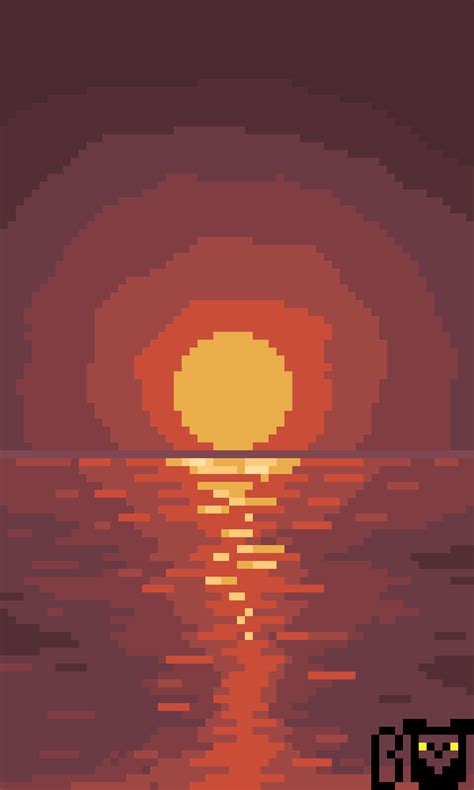 Sunset on the beach. Thoughts? : r/PixelArt