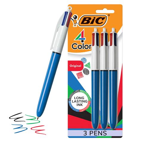 BIC Color Ballpoint Pen, Medium Point Colors In Set Of Multicolor Pens ...