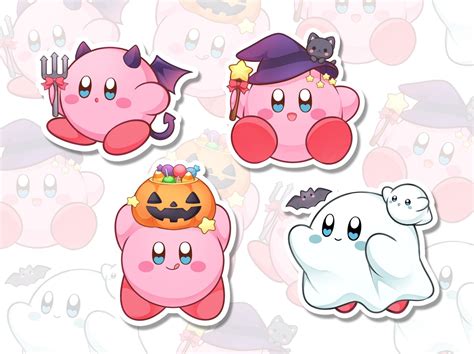 Kirby Halloween Sticker | MaeMunchiesCo