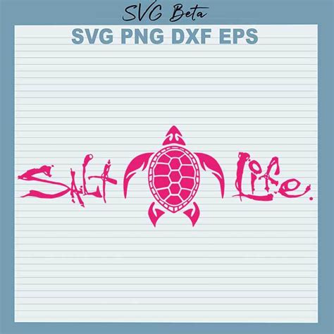 Turtle Salt Life SVG cutting file craft for cricut products