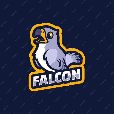 Premium Vector | Falcon cartoon mascot logo design