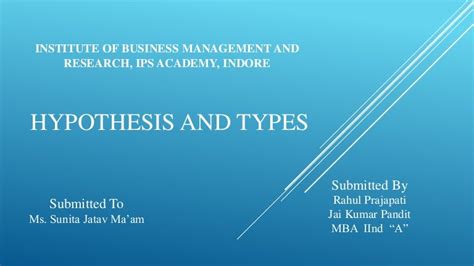 Hypothesis and types