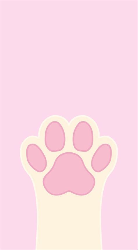 an animal paw print on a pink background