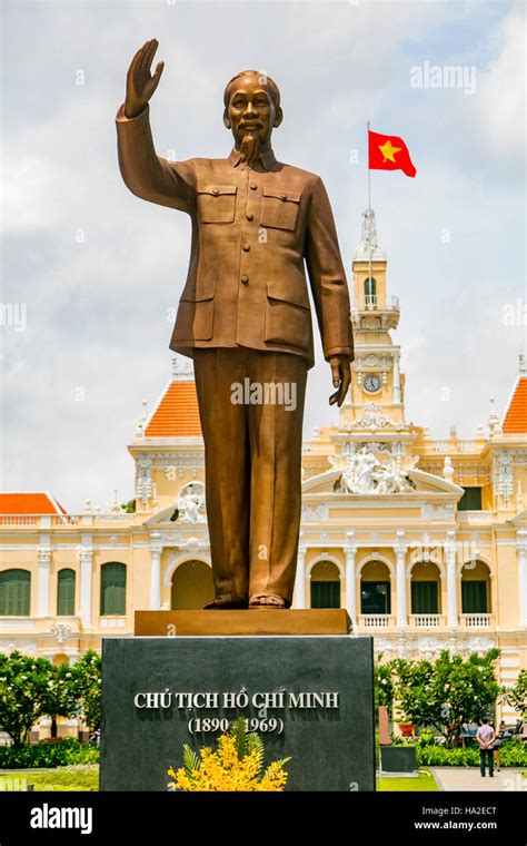 Ho Chi Minh Statue People's Committee Building Saigon Vietnam Stock Photo - Alamy