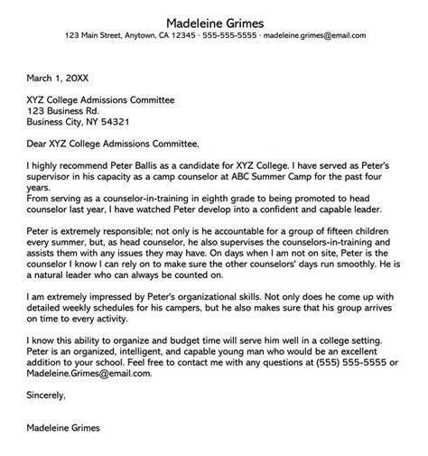 10 College Recommendation Letter Samples (Free Templates)