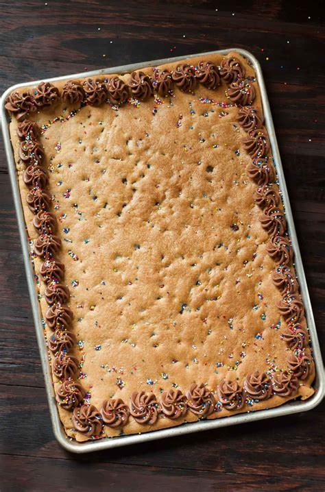 Sheet Pan Cookie Cake Recipe - Peas And Crayons