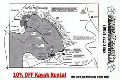 This Map is an overview of how to get from Aloha Kayak Co. to Kealakekua Bay: This Kealakekua ...