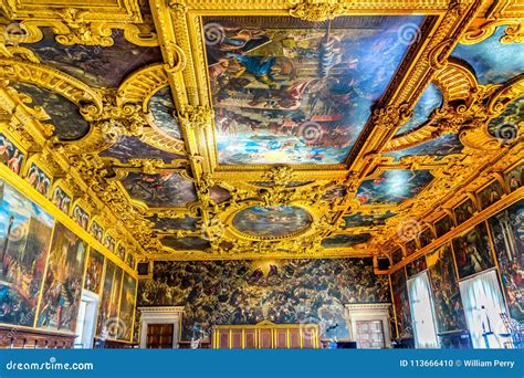 Ceiling Grand Council Palazzo Ducale Doge S Palace Venice Italy ...