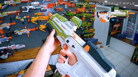 NERF GUN Halo MA40 Assault Rifle! - YouTube