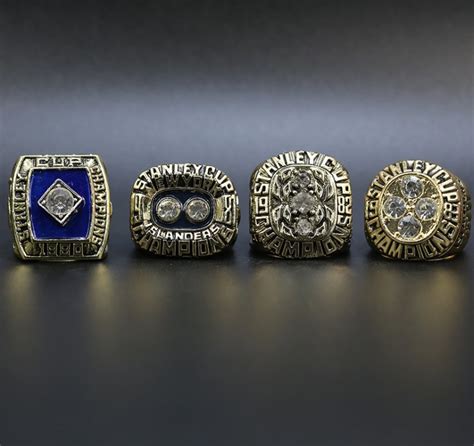 4 New York Islanders NHL Stanley Cup championship ring set - MVP Ring