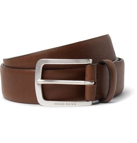 Hugo Boss - 4.5cm Brown Jor Leather Belt - Brown Hugo Boss