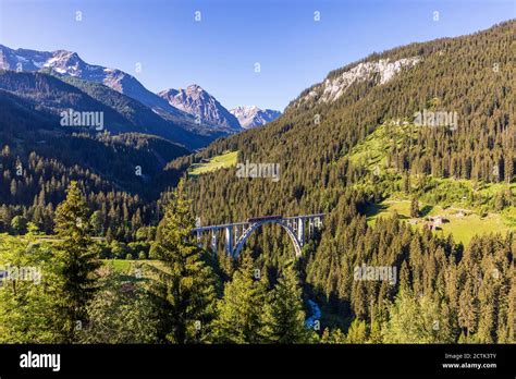 View of langwieser viaduct bridge hi-res stock photography and images - Alamy