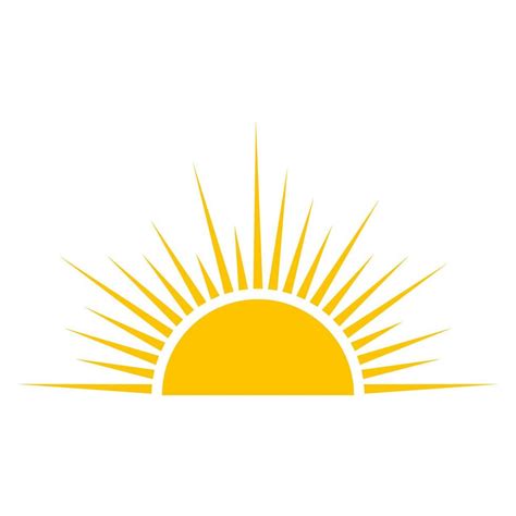 half of the sun sunrise and sunset 5861537 Vector Art at Vecteezy