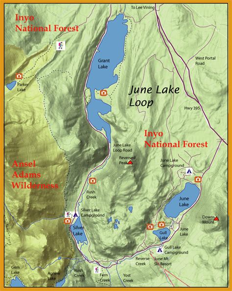 Map Of June Lake Loop | Printable Templates Free