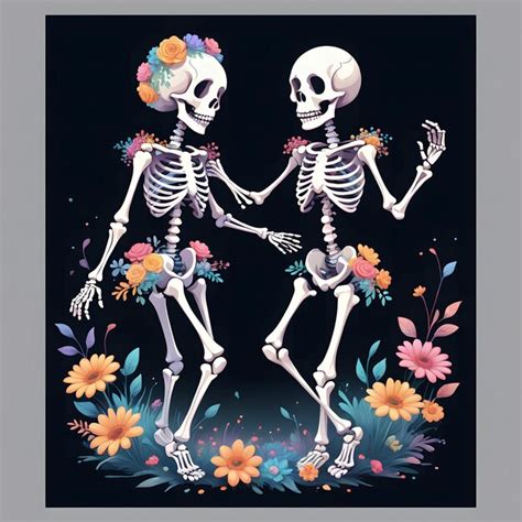 Premium Photo | Cute Skeleton Couple