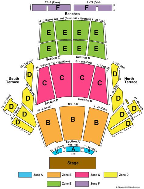 Greek Theatre - Los Angeles Ca Seating Chart | Greek Theatre - Los ...