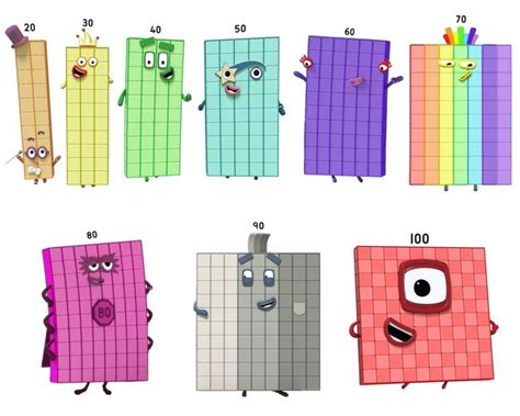 Numberblocks Stickers, Glossy Vinyl, 8 X 5.5-in, Characters 0 1,000,000, Blockzilla and Big Tum ...