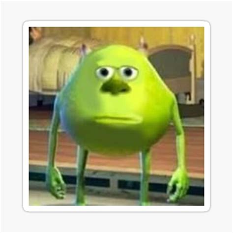 Mike Wazowski With Sully Face Meme Sticker For Sale By Artsylab | The Best Porn Website