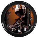 Green Apple Black Frame Kitchen Wall Clock