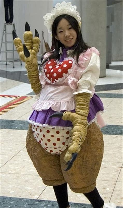 meanwhile in japan, lady dressed in chicken costume - Dump A Day