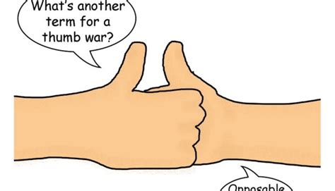 Thumb War Cartoon