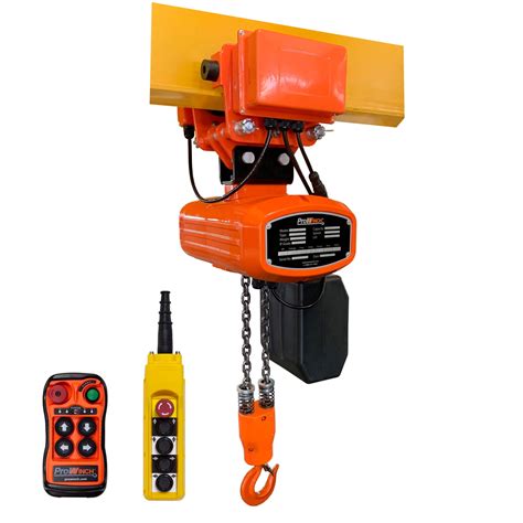 Prowinch 6000 lb Electric Chain Hoist Power Trolley 115V/230V 20ft G100 Chain UL Wireless ...