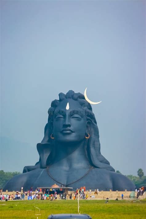 Adiyogi Shiva Statue At Night The event was attended by over two lakh people and while ...