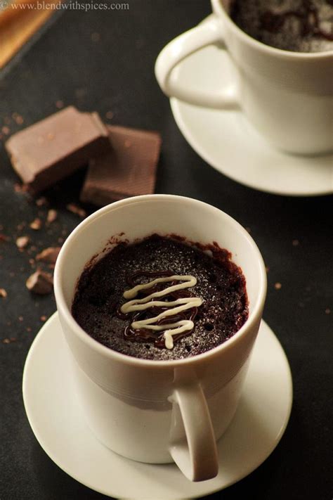 Microwave Eggless Chocolate Lava Mug Cake Recipe - How to make ...