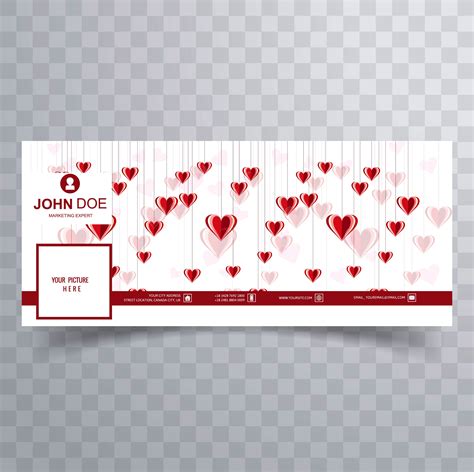 Abstract valentine's day facebook cover design illustration 244672 ...