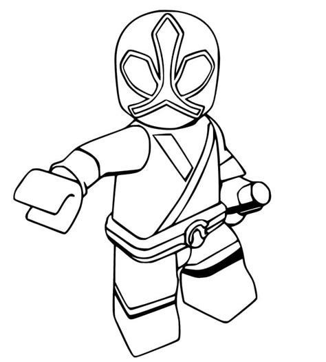 Lego Red Power Rangers Samurai coloring page - Download, Print or Color Online for Free