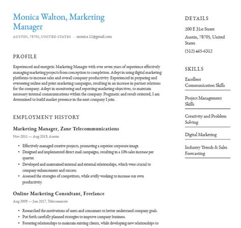 Basic or Simple Resume Templates [Word & PDF] Free Download · Resume.io