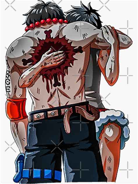 "Ace and Luffy marineford One piece" Sticker for Sale by Anim-MangaLovrs | Redbubble