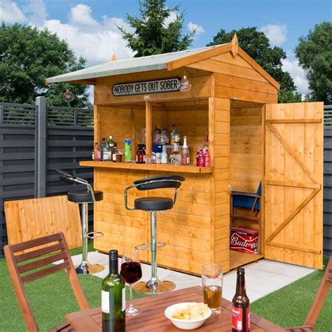 Rowlinson 6' x 6' Shiplap Garden Bar Shed