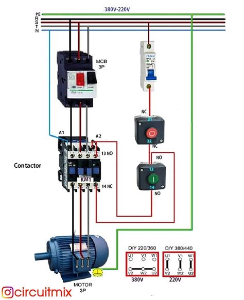 3-phase Motor Control Circuit Diagram