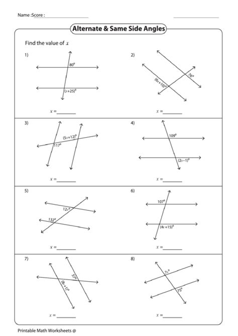 44 Top Alternate interior and exterior angles worksheet Trend in This ...