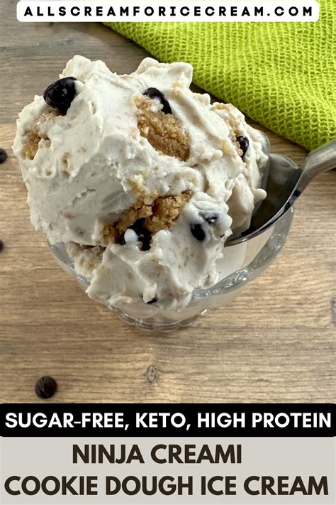 Ninja Creami Protein Cookie Dough Ice Cream (Low Carb, Keto) | Recipe | Healthy ice cream ...