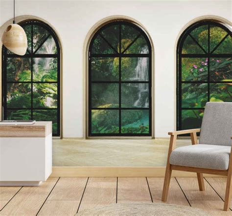 Rainforest Window forest mural wallpaper - TenStickers